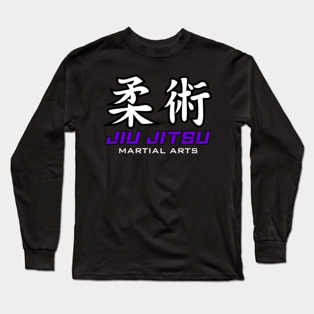 JIU JITSU KANJI Long Sleeve T-Shirt by beanbeardy